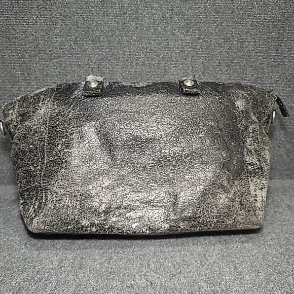 George Gina & Lucy Star Shoulder Bag Black Distressed Leather Handbag - Picture 11 of 16